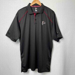 Atlanta Falcons Member Exclusive NFL Team Polo Shirt in Black Mens Size XL